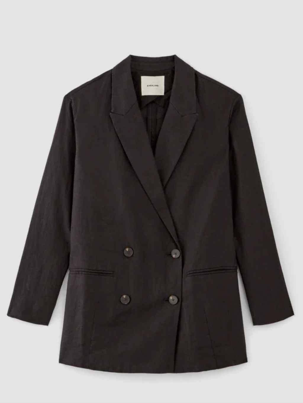 Everlane Black Double-Breasted Blazer